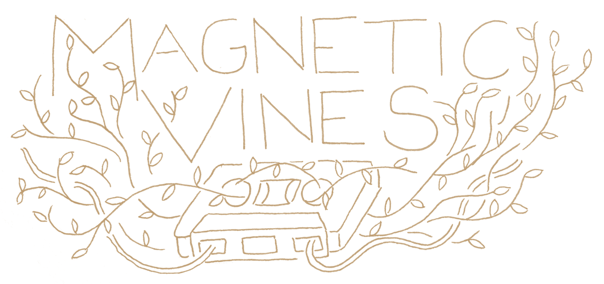 Magnetic Vines logo with vines growing out of a cassette tape